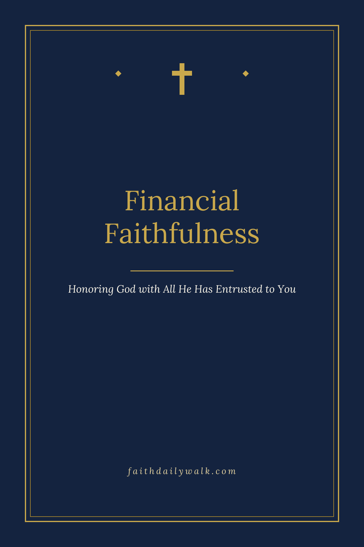 Financial Faithfulness devotional cover