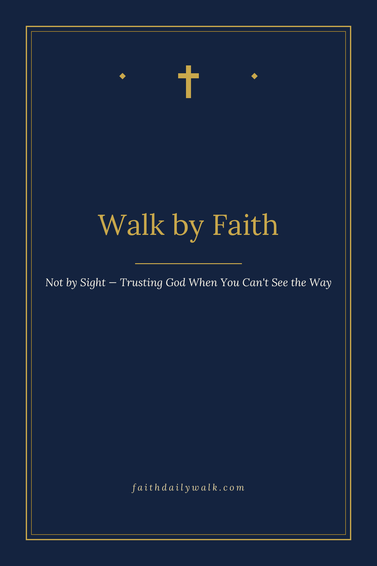 Walk by Faith devotional cover